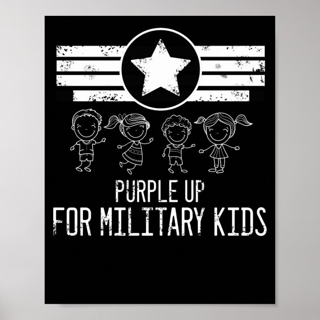 Purple Up for Military Kids Poster (Front)
