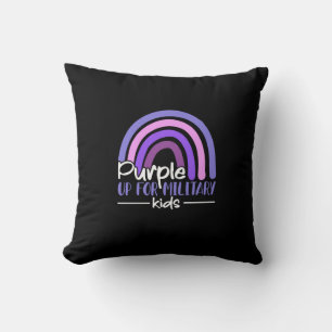 Purple up for military kids Rainbow Military child Cushion