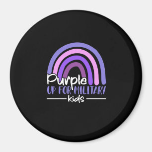 Purple up for military kids Rainbow Military child Magnet