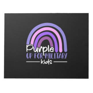 Purple up for military kids Rainbow Military child Notepad