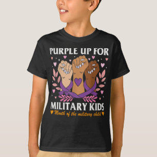 Purple up for Military Kids Rainbow Military Child T-Shirt