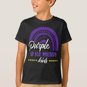 Purple up for Military Kids Rainbow Military Child T-Shirt