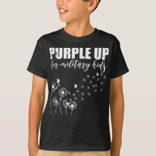 Purple up for Military Kids Rainbow Military Child T-Shirt