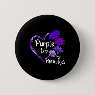 Purple Up For Military Kids Sunflower Military Chi 6 Cm Round Badge