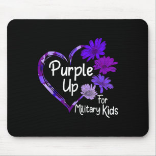 Purple Up For Military Kids Sunflower Military Chi Mouse Pad