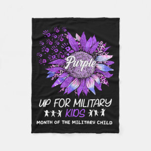 Purple Up for Military Kids - Sunflower Military Fleece Blanket