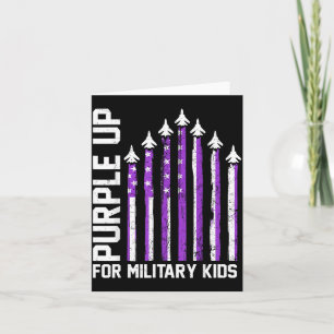Purple Up for Military Kids Toddler Women Boys Card