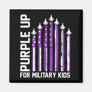 Purple Up for Military Kids Toddler Women Boys Magnet