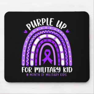 Purple up for military kids toddler women boys mouse pad