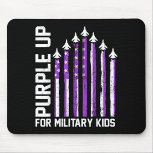 Purple Up for Military Kids Toddler Women Boys Mouse Pad