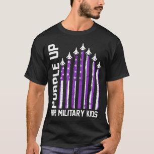 Purple Up for Military Kids Toddler Women Boys T-Shirt