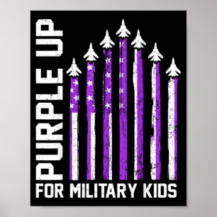 Purple up for military kids toddler women boysPurp Poster