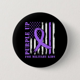 Purple Up For Military Kids Us Flag Military Child 6 Cm Round Badge