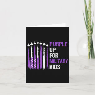 Purple Up For Military Kids Us Flag Military Child Card