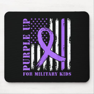 Purple Up For Military Kids Us Flag Military Child Mouse Pad