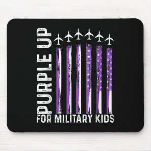 Purple Up For Military Kids Usa Flag Military Chil Mouse Pad
