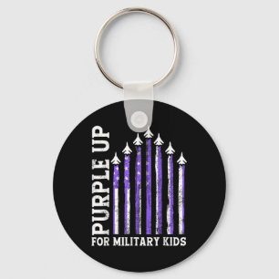 Purple Up For Military Military Child Month  Key Ring