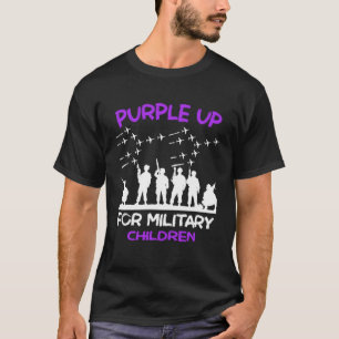 Purple Up In April Month Military Child MOMC Milit T-Shirt