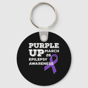 Purple Up March 26 Support Epilepsy Awareness  Key Ring