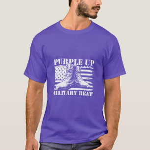Purple Up Military Brat Military Child Month Kids T-Shirt