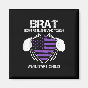 Purple Up Military Child Kids Brat Born Resilient  Magnet