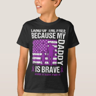 Purple Up Military Child Land of The Daddy is T-Shirt