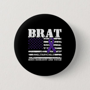 Purple Up Military Child Month Proud Brat Kids Ame 6 Cm Round Badge