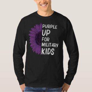 Purple Up Military Child Sunflower Military Brats T-Shirt