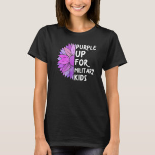 Purple Up Military Child Sunflower Military Brats T-Shirt