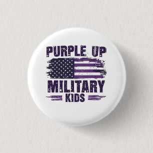 Purple Up Military Kids Awreness Month 3 Cm Round Badge