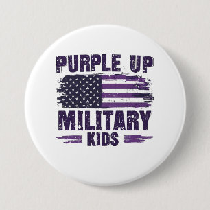 Purple Up Military Kids Awreness Month  7.5 Cm Round Badge