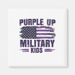 Purple Up Military Kids Awreness Month  Magnet