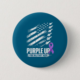 Purple up military kids month of military child 6 cm round badge