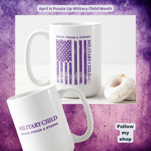 Purple Up Proud Brave Strong Child & Adult Coffee Mug