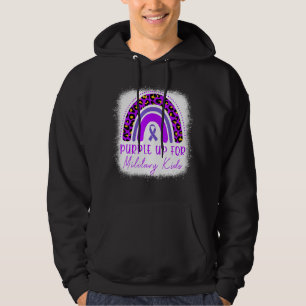 Purple Up S Military Child Month Bleached Rainbow Hoodie