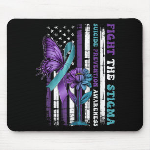 Purple Usa Flag Mouse Pad