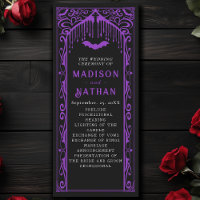 Purple Vampire Cathedral Gothic Wedding