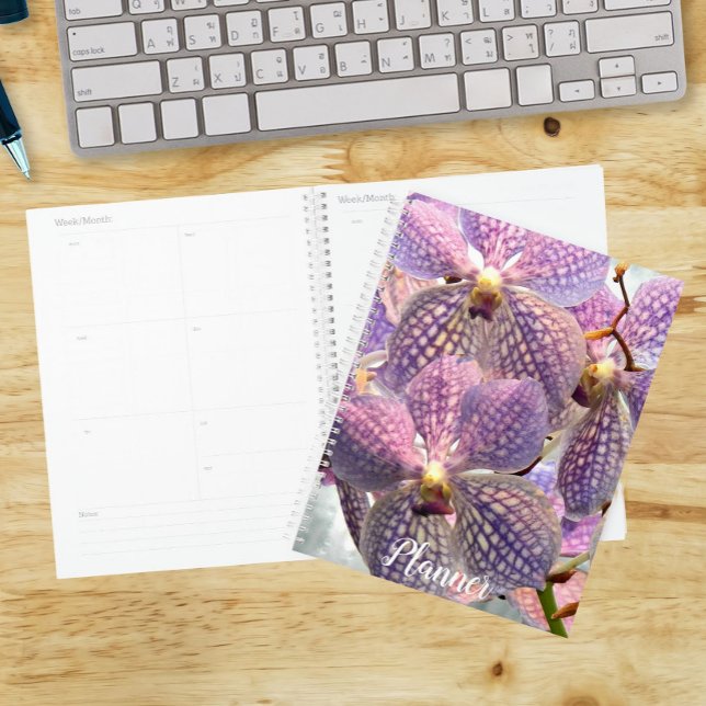 Purple Vanda Orchids Floral Planner (In Situ)
