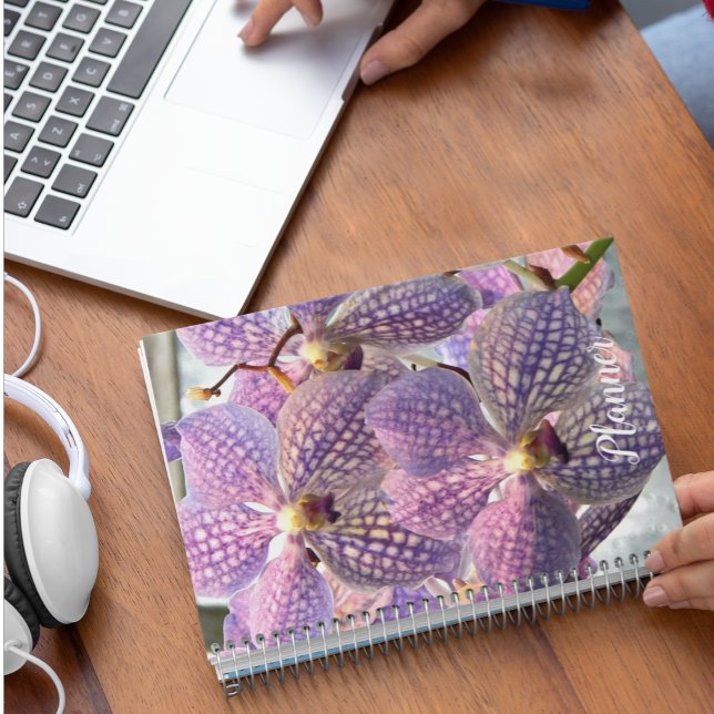 Purple Vanda Orchids Floral Planner (In Situ)