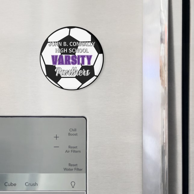 Purple Varsity Soccer Custom High School Magnet (In Situ (Fridge))