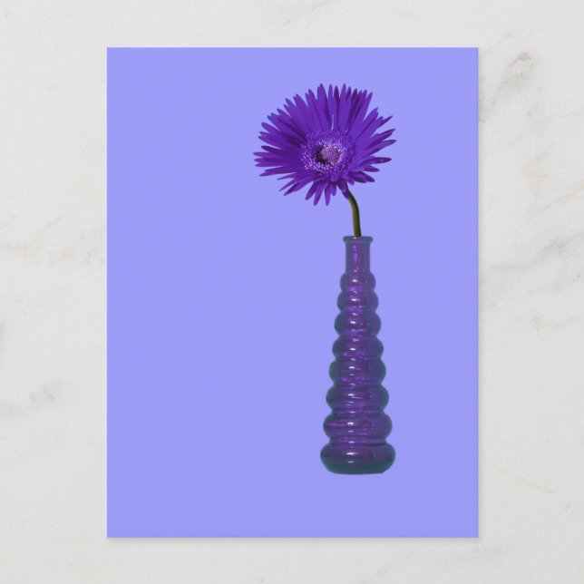 Purple Vase and Flower Postcard (Front)