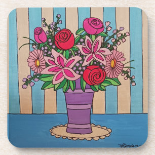 Purple Vase  Coaster