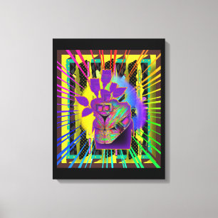 Purple Vase Purple Flowers Blast Canvas Print
