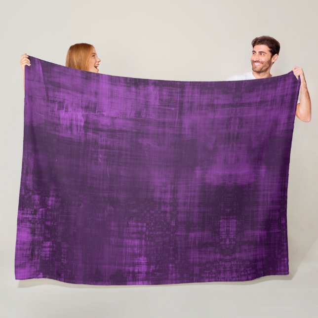 PURPLE VELVET PATTERN FLEECE BLANKET (In Situ)