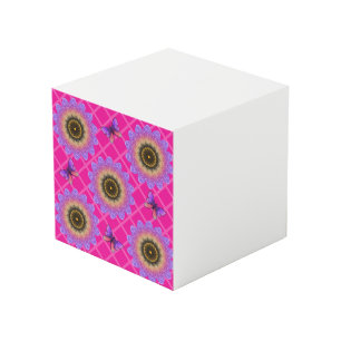 Purple Velvet Sunflower & Butterfly Pattern Cube
