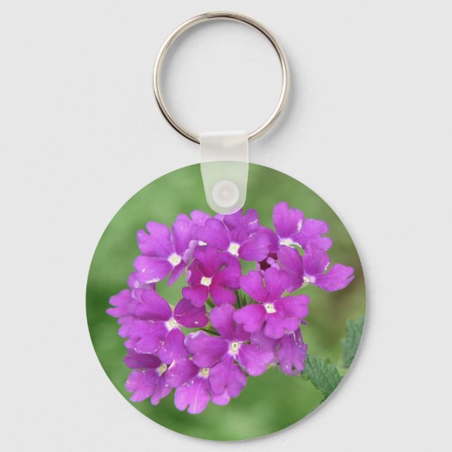 Purple Verbena Key Ring (Front)
