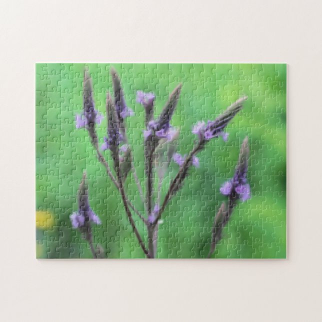 Purple Vervain Wildflower Photo Painting  Jigsaw Puzzle (Horizontal)