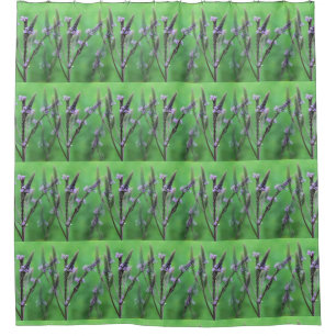 Purple Vervain Wildflowers Nature Pattern  Shower Curtain