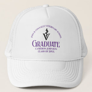 Purple Veterinary School Graduation Personalised Trucker Hat