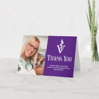 Purple Veterinary School Graduation Photo Custom